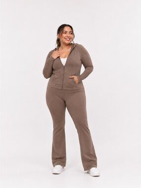 Leggings for Gym & Everyday Wear Set (Taupe Hoodie) XL NWT